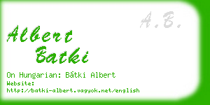 albert batki business card